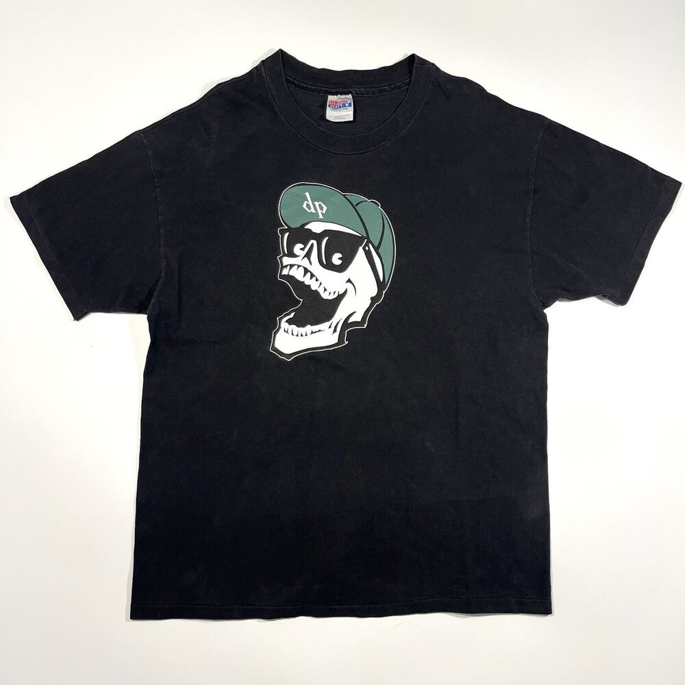 Vintage Single Stitch Grunge Skull 90s Robert Young Pelton Tour Tee Black XL
